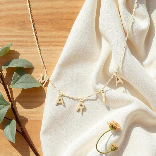 Custom 18K Gold Letter Necklace