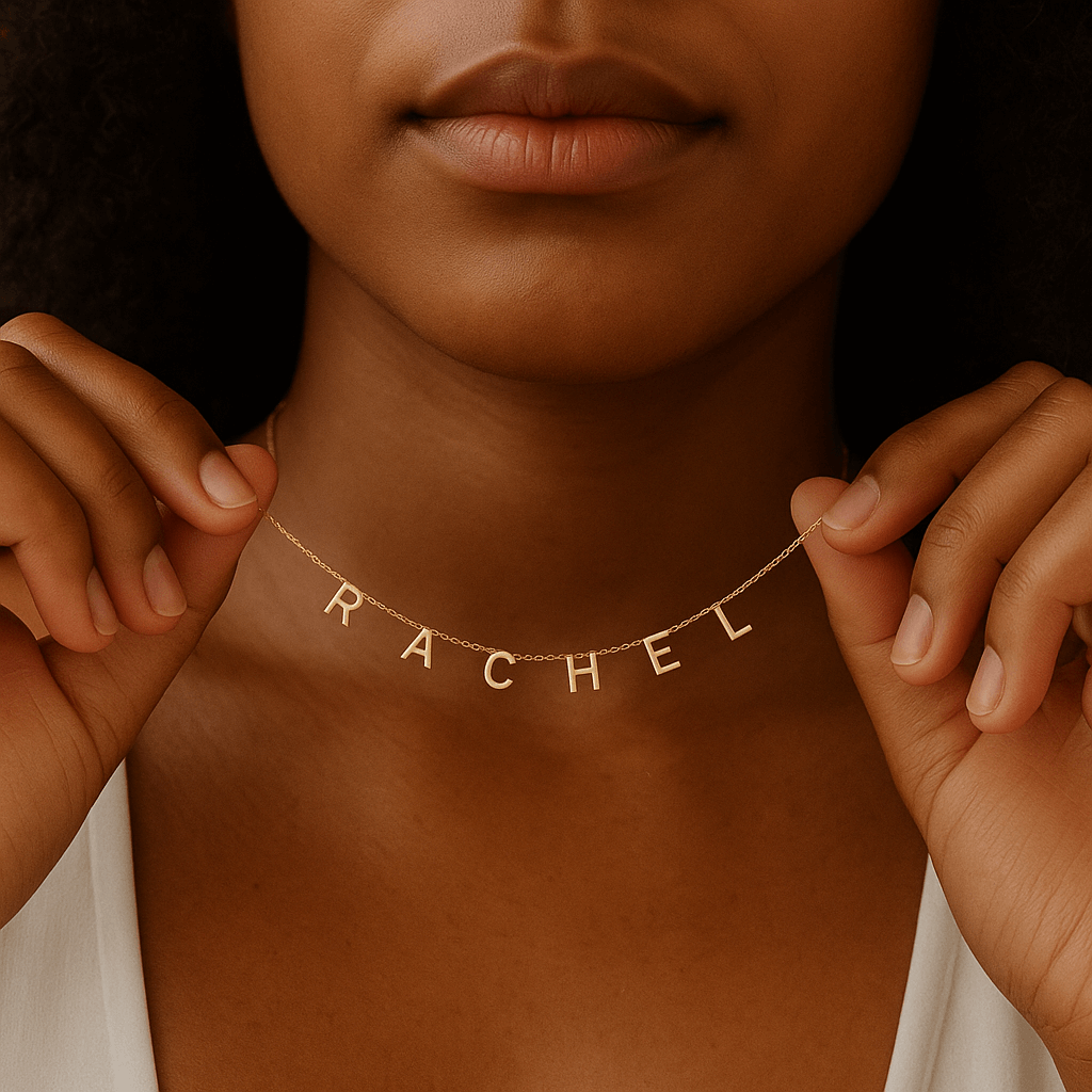Custom Letter 18K Gold Necklace