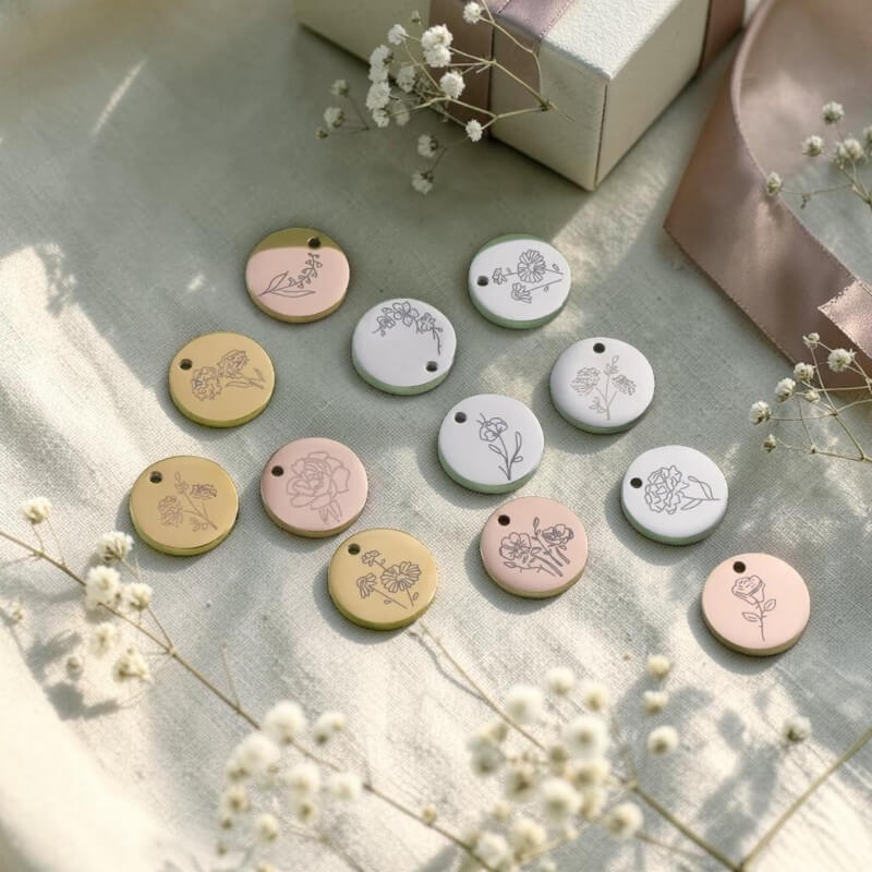 birth flower necklaces gift for friend
