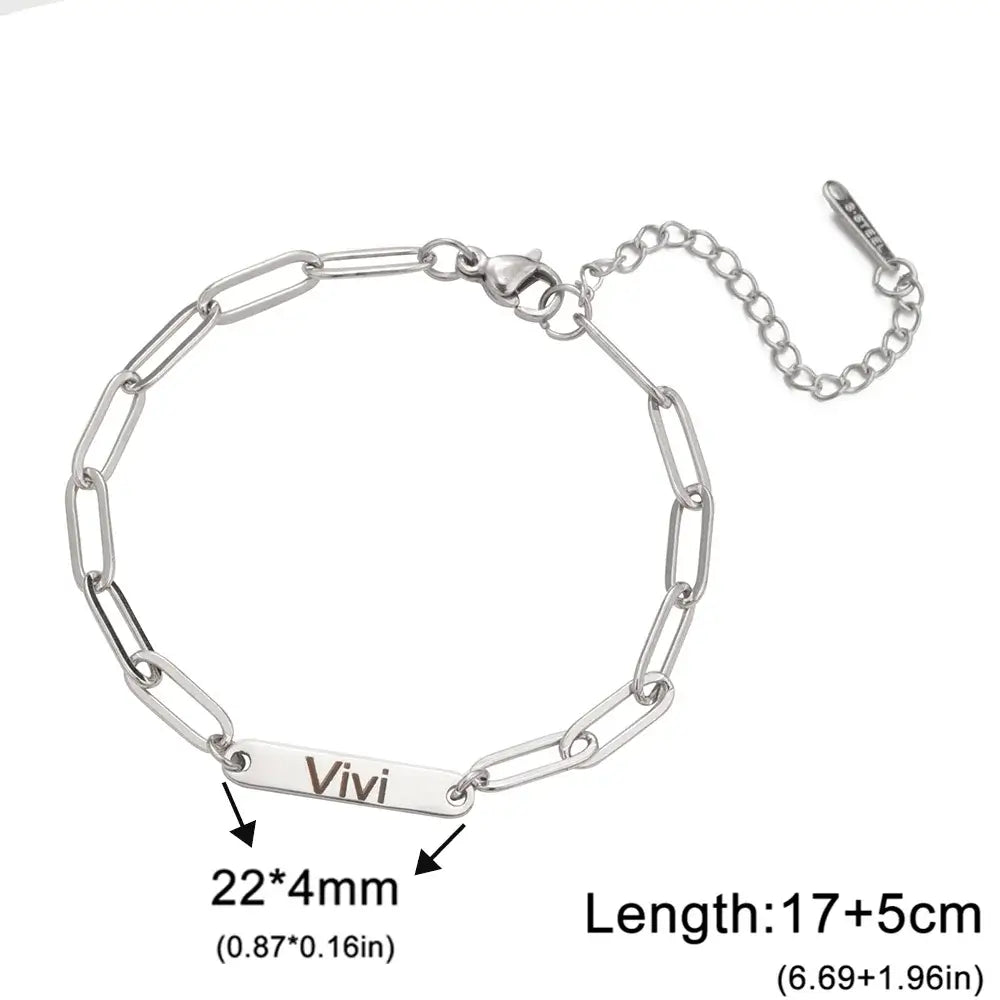 Custom Name Bar Bracelet (1-3 Names)