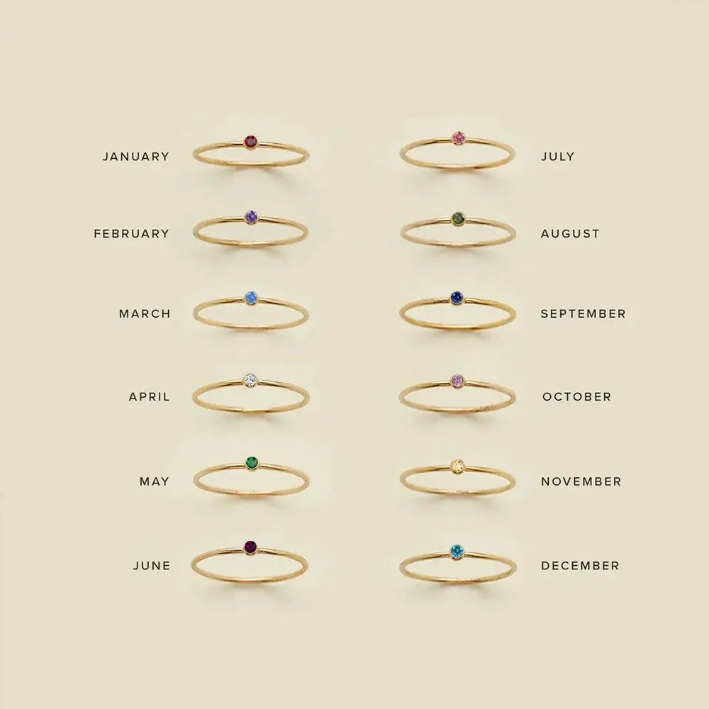 Minimalist Birthstone Ring