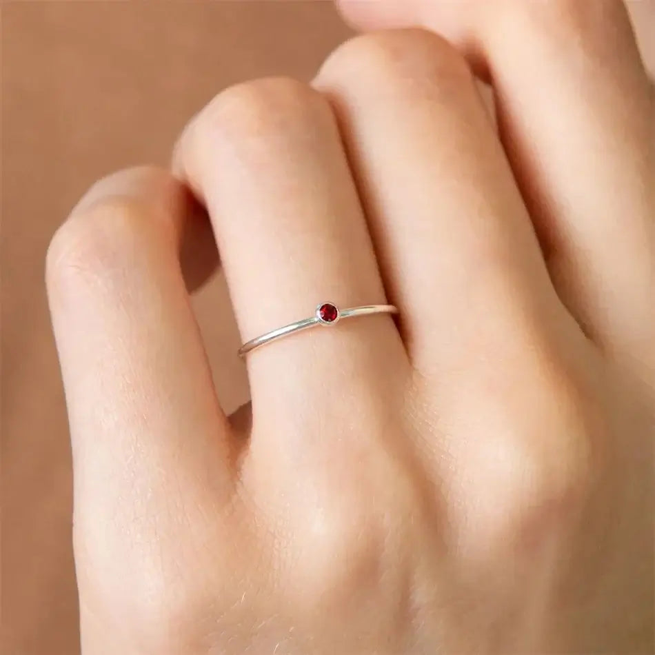 Minimalist Birthstone Ring