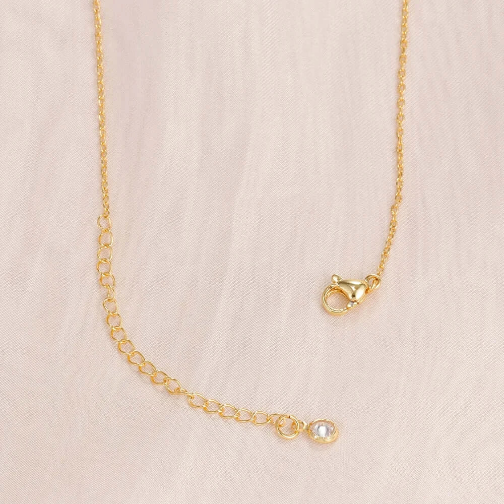 Flower Petals Zirconia Necklace