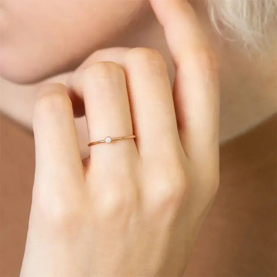 Minimalist Birthstone Ring