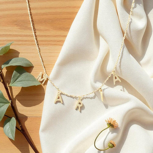Custom Letter 18K Gold Necklace